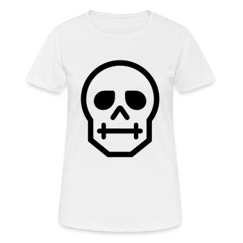 Tête de mort - T-shirt respirant Femme - blanc - Devant - AI Model Female 172 dark (172cm)