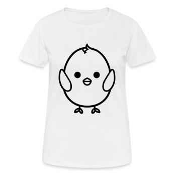 poussin - T-shirt respirant Femme - blanc - Devant - AI Model Female 172 dark (172cm)