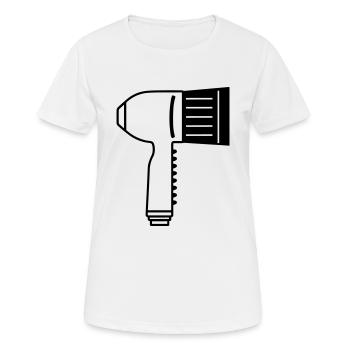 Seche cheveux - T-shirt respirant Femme - blanc - Devant - AI Model Female 172 dark (172cm)