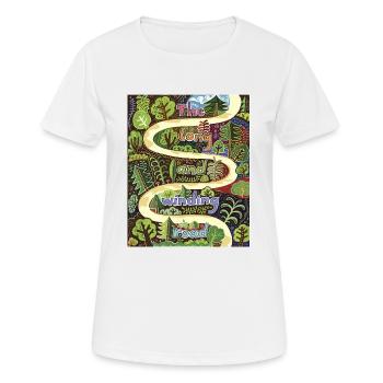 Gewundenen Weg – Vektor Illustration - Frauen T-Shirt atmungsaktiv - Weiß - Vorne - AI Model Female 172 dark (172cm)