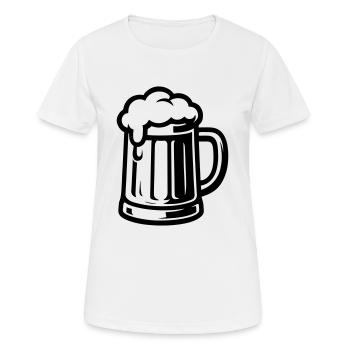 Bier Bierkrug - Frauen T-Shirt atmungsaktiv - Weiß - Vorne - AI Model Female 172 dark (172cm)