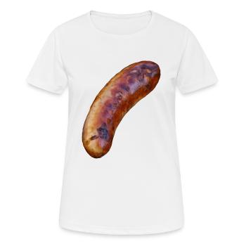 barbecue grill barbecue hamburger bacon bifteck sauver - T-shirt respirant Femme - blanc - Devant - AI Model Female 172 dark (172cm)