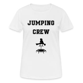 jumping trampoline girl jumping jump gift - Women's Breathable T-Shirt - white - Front - AI Model Female 172 dark (172cm)