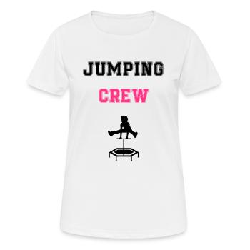 jumping trampoline girl jumping jump gift - Women's Breathable T-Shirt - white - Front - AI Model Female 172 dark (172cm)