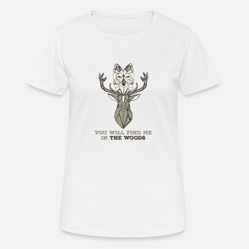 Wolf deer forest - Women's Breathable T-Shirt - white