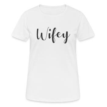 Wifey - Women's Breathable T-Shirt - white - Front - AI Model Female 172 dark (172cm)