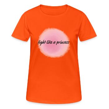 fight like a princess - Women's Breathable T-Shirt - neon orange - Front - AI Model Female 172 dark (172cm)