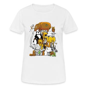Wildes Leben - Frauen T-Shirt atmungsaktiv - Weiß - Vorne - AI Model Female 172 dark (172cm)