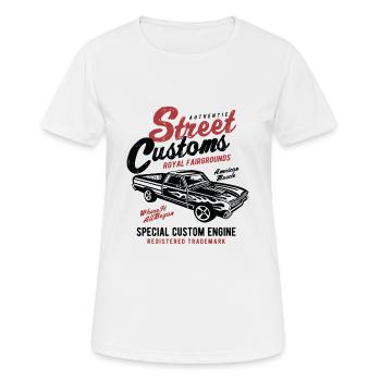rue des douanes - T-shirt respirant Femme - blanc - Devant - AI Model Female 172 dark (172cm)