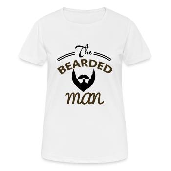 The Bearded Man - Women's Breathable T-Shirt - white - Front - AI Model Female 172 dark (172cm)