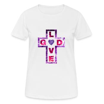 I love God i love Jesus T-shirt - Women's Breathable T-Shirt - white - Front - AI Model Female 172 dark (172cm)