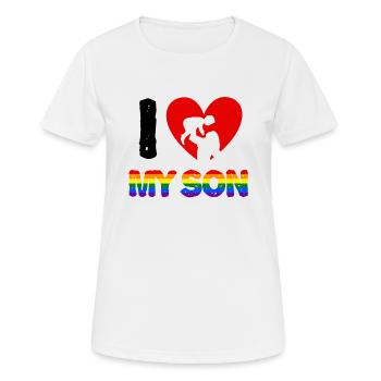 I Love My Son Mother and Son - Women's Breathable T-Shirt - white - Front - AI Model Female 172 dark (172cm)