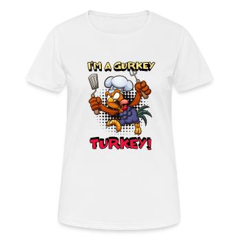 I m a Gurkey Turkey Chef Kids - Women's Breathable T-Shirt - white - Front - AI Model Female 172 dark (172cm)