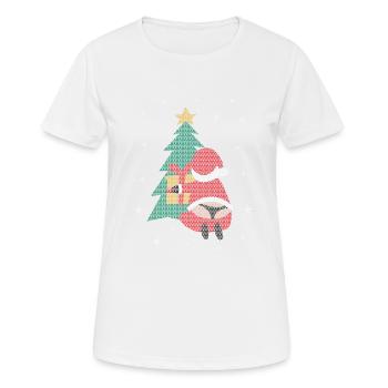 Ugly Christmas Sweater String Tanga Weihnachtsmann - Frauen T-Shirt atmungsaktiv - Weiß - Vorne - AI Model Female 172 dark (172cm)