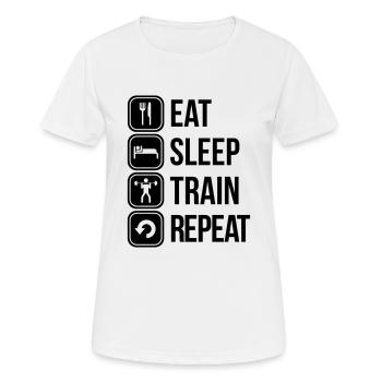 training - Women's Breathable T-Shirt - white - Front - AI Model Female 172 dark (172cm)