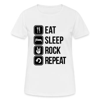 rock - T-shirt respirant Femme - blanc - Devant - AI Model Female 172 dark (172cm)