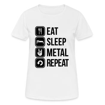 heavy metal - Frauen T-Shirt atmungsaktiv - Weiß - Vorne - AI Model Female 172 dark (172cm)