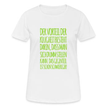 sich dumm stellen ist leicht - Frauen T-Shirt atmungsaktiv - Weiß - Vorne - AI Model Female 172 dark (172cm)