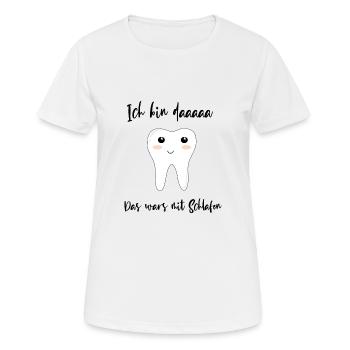 Zahn - Frauen T-Shirt atmungsaktiv - Weiß - Vorne - AI Model Female 172 dark (172cm)