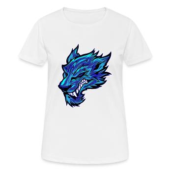 Wolf Kopf Wolfskopf Tattoo Graffiti - Frauen T-Shirt atmungsaktiv - Weiß - Vorne - AI Model Female 172 dark (172cm)