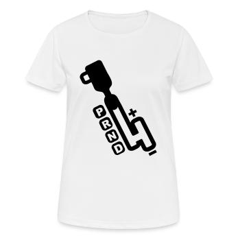 Boîte de vitesse automatique - T-shirt respirant Femme - blanc - Devant - AI Model Female 172 dark (172cm)
