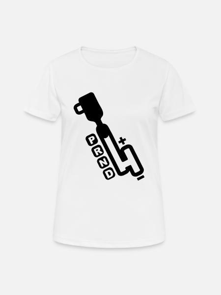 Boîte de vitesse automatique - T-shirt respirant Femme - blanc