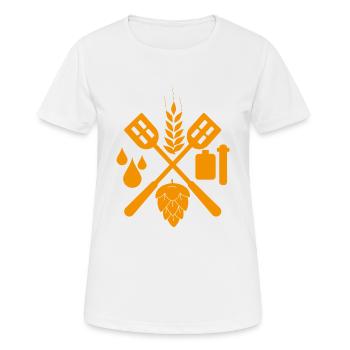 Beer brewer chemistry wheat hops gift - Women's Breathable T-Shirt - white - Front - AI Model Female 172 dark (172cm)
