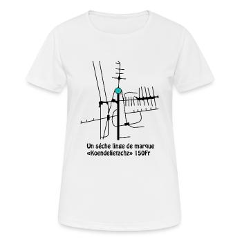 Le sèche linge Koendelietzsche - T-shirt respirant Femme - blanc - Devant - AI Model Female 172 dark (172cm)