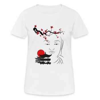 Buddha - Frauen T-Shirt atmungsaktiv - Weiß - Vorne - AI Model Female 172 dark (172cm)