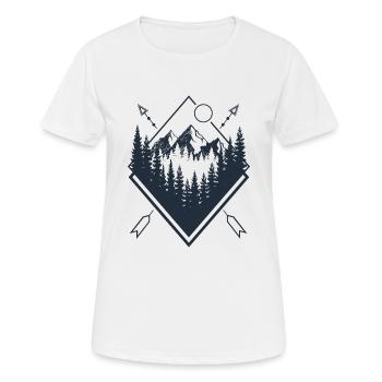 Nord et Ouest - T-shirt respirant Femme - blanc - Devant - AI Model Female 172 dark (172cm)