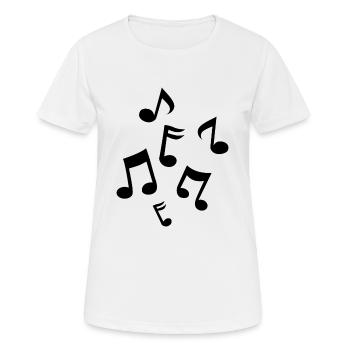 Notes de musique - T-shirt respirant Femme - blanc - Devant - AI Model Female 172 dark (172cm)