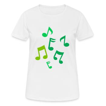 Notes de musique - T-shirt respirant Femme - blanc - Devant - AI Model Female 172 dark (172cm)