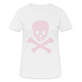 Skull Pink - Women's Breathable T-Shirt - white - Front - AI Model Female 172 dark (172cm)