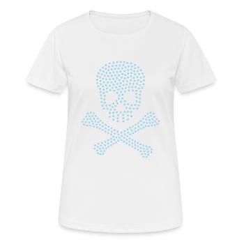 Skull Diamond Blue - Women's Breathable T-Shirt - white - Front - AI Model Female 172 dark (172cm)