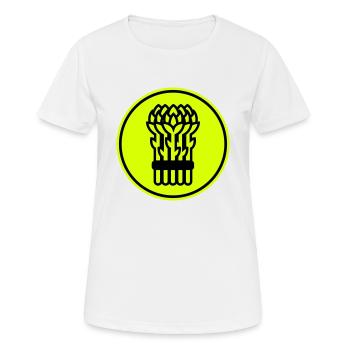 Cercle d’icônes d’asperges - T-shirt respirant Femme - blanc - Devant - AI Model Female 172 dark (172cm)