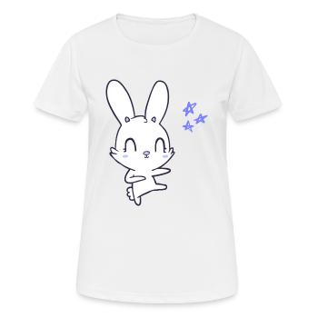 Häschen Design - Frauen T-Shirt atmungsaktiv - Weiß - Vorne - AI Model Female 172 dark (172cm)