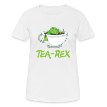 Tea-Rex (T-Rex) Tyrannosaurus Rex - Frauen T-Shirt atmungsaktiv - Weiß - Vorne - AI Model Female 172 dark (172cm)