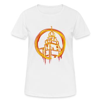 Stiftskirche Herrenberg - Frauen T-Shirt atmungsaktiv - Weiß - Vorne - AI Model Female 172 dark (172cm)
