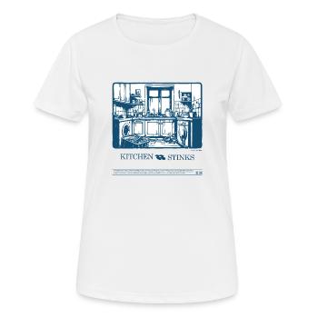 Kitchen Stinks Illustration - Women's Breathable T-Shirt - white - Front - AI Model Female 172 dark (172cm)