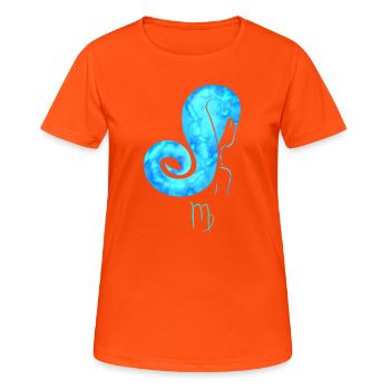 Vierge - T-shirt respirant Femme - orange néon - Devant - AI Model Female 172 dark (172cm)