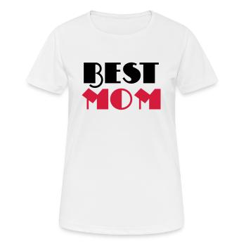 Best Mom - Frauen T-Shirt atmungsaktiv - Weiß - Vorne - AI Model Female 172 dark (172cm)