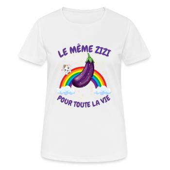 Team Mariée, EVJF, Cadeau Future Mariée - T-shirt respirant Femme - blanc - Devant - AI Model Female 172 dark (172cm)
