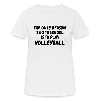 Volleyball - Volley Ball - Volley-Ball - Sport - Frauen T-Shirt atmungsaktiv - Weiß - Vorne - AI Model Female 172 dark (172cm)