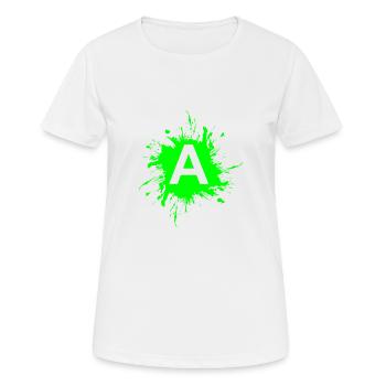 Team A letter A initial letter - Women's Breathable T-Shirt - white - Front - AI Model Female 172 dark (172cm)