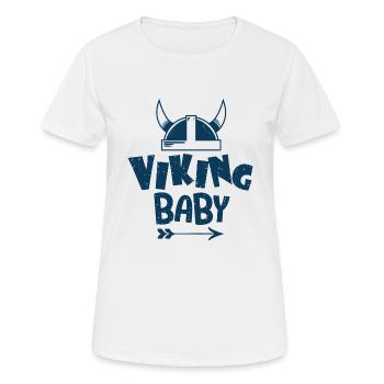 vinking bébé Bébé Danemark Bébé Suède Bébé - T-shirt respirant Femme - blanc - Devant - AI Model Female 172 dark (172cm)