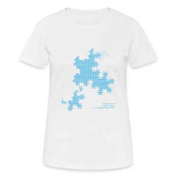 Points-bords R13-15 lignes bleues - T-shirt respirant Femme - blanc - Devant - AI Model Female 172 dark (172cm)