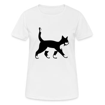 mignon chat * chats - T-shirt respirant Femme - blanc - Devant - AI Model Female 172 dark (172cm)
