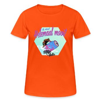 Can in the water - Women's Breathable T-Shirt - neon orange - Front - AI Model Female 172 dark (172cm)