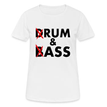 Drum and bass - rum and ass - Frauen T-Shirt atmungsaktiv - Weiß - Vorne - AI Model Female 172 dark (172cm)