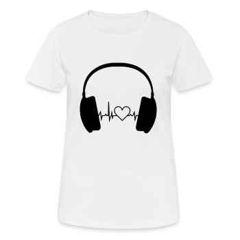 Casque - T-shirt respirant Femme - blanc - Devant - AI Model Female 172 dark (172cm)